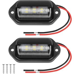Kentekenverlichting LED 2 x 6500 K wit achterlicht 400Lm 12V Canbus ingebouwd voor camper-bestelwagen-vrachtwagen-SUV-aanhanger-caravan .