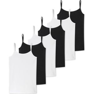Schiesser Meisjes spaghetti-tops / onderhemden 6 pack Teens Girls 95/5 Organic Cotton