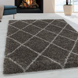 Tapijtenloods Harmony Soft Shaggy Hoogpolig Vloerkleed Taupe- 160x230 CM