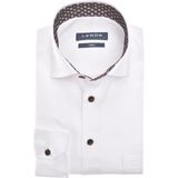 Ledub modern fit overhemd - popeline - wit - Strijkvriendelijk - Boordmaat: 48