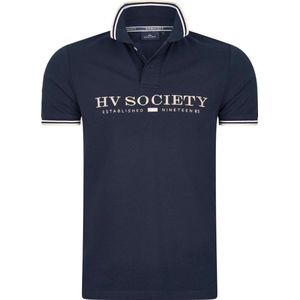 HV Society Korte mouw Polo shirt - 0403103516 Clement Marine (Maat: XL)