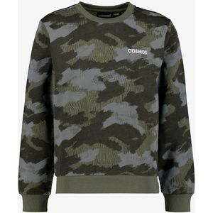 Unsigned jongens sweater met camouflageprint groen - Maat 158/164