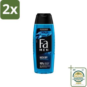 Fa Men - Douchegel - Kick Off - Verfrissend & Energiek - Verzorgend - 250 ml - Voordeelverpakking - 2 stuks - Mannen - Verfrissend