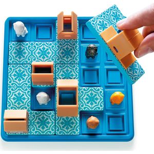 Smart Games Cats and Boxes - Puzzelspel voor jong en oud met 60 uitdagingen - Verplaats de katten in een kartonnen doos!