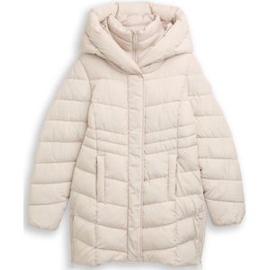 Tom Tailor - Gewatteerde Lange Jas - Regular Fit - Met Capuchon - Waterdicht