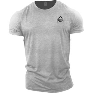 Heren Gym T-Shirt voor Bodybuilding | Training Top | Casual Sportkleding - Grijs - S