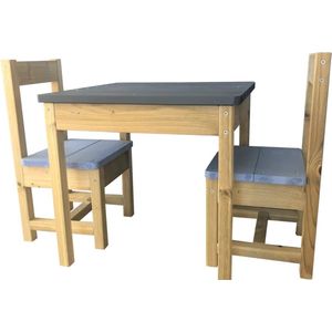 Tuinset kinderen Houten tafel met 2 stoeltjes - Picknicktafel - FSC hout - EU product