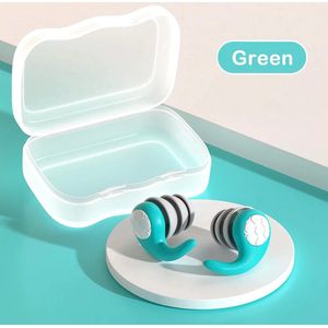 1 Paar Zachte Siliconen Oordopjes-Ruisonderdrukking, Waterdicht, Comfortabele Pasvorm, Voor Slapen, Zwemmen, Het Creëren Van Een Stille Omgeving