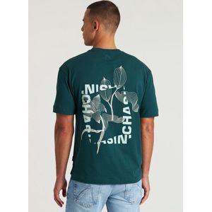 Chasin' T-shirt T-shirt afdrukken Flowered Groen Maat XL