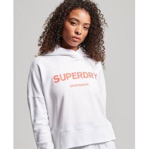 Superdry Code Core Sport Crop Box Capuchon Wit L Vrouw