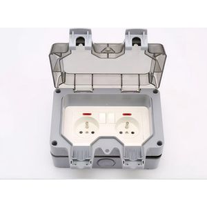 IP65 waterdichte buitenstopcontact met schakelaar, waterdichte aansluitdoos, dubbele buitenstopcontact
