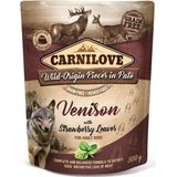 Carnilove Dog Pouch Pate Venison with Strawberry Leaves 300 gram -  - Honden droogvoer