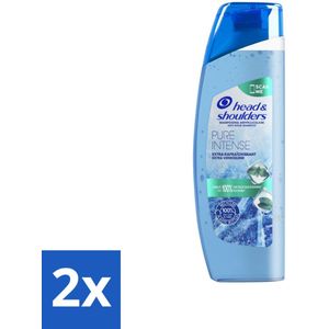 2 x Head & Shoulders - Anti-Roos Shampoo - Pure Intense - Extra Verkoelend - 250 ml - Roos Shampoo - Anti-roos Shampoo - Verkoelende Shampoo - Hoofdhuidverzorging - Hoofdhuidverfrissing