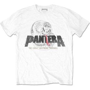 Pantera - Snake Logo Heren T-shirt - L - Wit