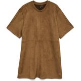 Vero Moda - Vmbella Faux Uede Hort Dre - Jurk - Bruin