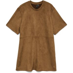 Vero Moda - Vmbella Faux Uede Hort Dre - Jurk - Bruin