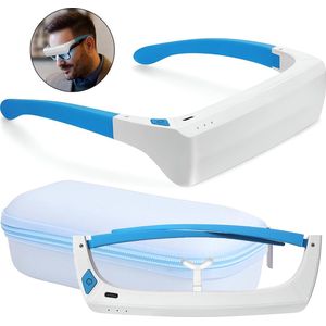 Riablo- Lichttherapiebril- lichttherapie daglichtbril- anti stress- lichttherapie lamp ledlicht ogen- oogtherapie- 3 standen Blauw & wit licht- comfortabele & stijlvolle lichttherapielamp winterdepressie- 100% UV vrij