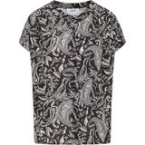 usha - FESTIVAL - Blouse - Zwart / Wit - Klassieke Blouse - Losse Pasvorm