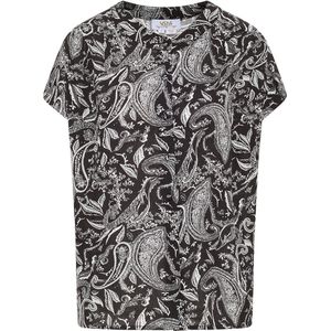 usha - FESTIVAL - Blouse - Zwart / Wit - Klassieke Blouse - Losse Pasvorm