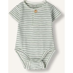 PLAY UP Striped Rib Flame Body Rompers Unisex - Groen - Maat 56