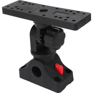 360 Graden Rotatie Universele Montageplaat voor Fishfinder - Geschikt voor Boten Kajak GPS Fishfinders en Dieptezoekers - Zwart