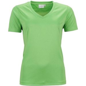 James and Nicholson Dames/dames Actief V Hals T-Shirt (Kalk groen)