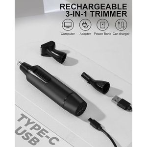 Neustrimmer - Efficiënt en Veilig - Voor Neus, Oren en Wenkbrauwen - Compact en Gebruiksvriendelijk Design - Pijnloos en Precies - Verzorging voor Mannen en Vrouwen