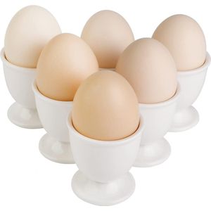 Keramische eierdopje zacht hardgekookt set van 6 voor ontbijtbrunch