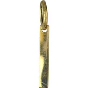 Silventi 9NBSAM-G190120 Gouden Hangertje - Dames - Staafje - 10 x 1,7 mm - 14 Karaat - Bedel - Goud