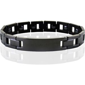 Edelstaal heren armband Tom Jaxon Magneten Graveren Zwart