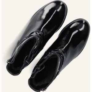 Gabor - 092 - Enkellaarsjes - Zwart - Lakleer - Blokhak 4 cm
