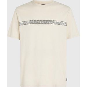 O´neill Ikat Stripe T-shirt Met Korte Mouwen Beige S Man