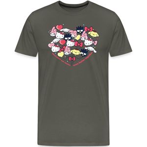 Hello Kitty En Vrienden Ballonnen In Hartvorm Premium T Shirt Heren