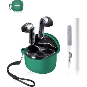 ByShane - Beschermhoes van siliconen voor In-Ear Bluetooth oordopjes - Duurzame en milieuvriendelijke hoes met precieze openingen en oplaadcompatibiliteit - Groen