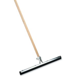 Buemag Vloertrekker/waterbezem - metaal/rubber - breedte kop 60 cm - steel hout 130 cm - Douche vloer trekker
