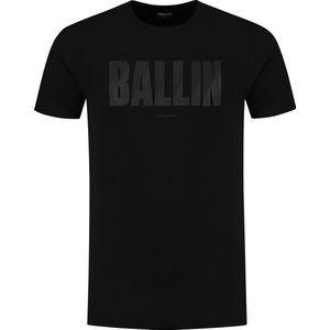 Ballin Amsterdam - Heren Slim fit T-shirts Crewneck SS - Black - Maat M