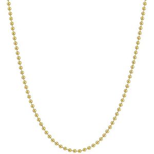 Silventi 980600144 Stalen bolletjes collier - 2 mm - 60 cm - goudkleurig