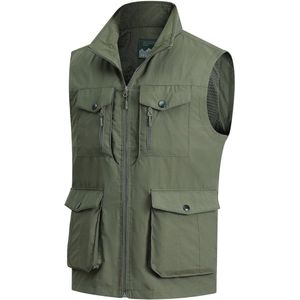 Heren Outdoor Casual Gilets - Sneldrogend Fishing Gilet met Meerdere Zakjes, Mouwloos, Ademend, Geschikt voor Fotografie