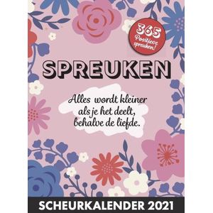 Scheurkalender 2021 | Kalender met spreuken |365 uitscheurbare spreuken | 365 dagen