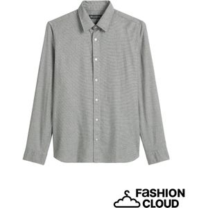 Grijs gemêleerd hemd - Regular Fit