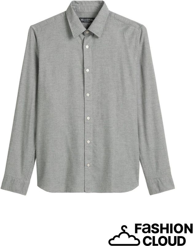 Grijs gemêleerd hemd - Regular Fit