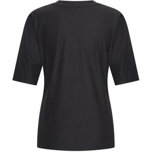 Travel Shirt V-Neck Ribbed MP202644 Black
