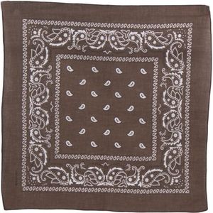 *** Boerenzakdoek Bruin- Classic Zakdoek – Bandana Bruin - Sport&Spel - van Heble® ***