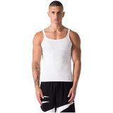 Everlast Ribbed Mouwloos T-shirt Wit M Man