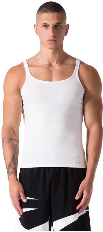 Everlast Ribbed Mouwloos T-shirt Wit M Man