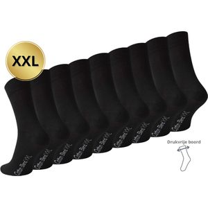 9 paar - XXL - Herensokken - Drukvrije boord - Comfortabele sokken - Niet knellende sokken - Zwart - Maat 47-50