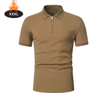 Livano Poloshirt Heren - T-Shirt Heren - Shirt - Overhemd - Polo Shirt - Khaki - XXXL