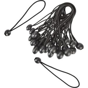 Rubber Bungee Cord - 20CM - 30pcs - Ball - Tarp Pavilion Tent Curtains Garden Fence Greenhouse Cover Fixing Trailer Cover Fixing.