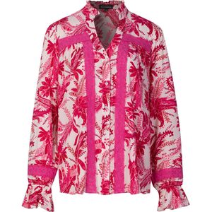 G-MAXX - Nynke blouse - Zand/ hibiscus - Maat XXL