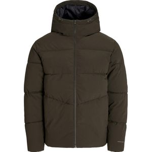 Jack & Jones - Global Hooded Puffer - Winterjas - Donkerbruin - Heren